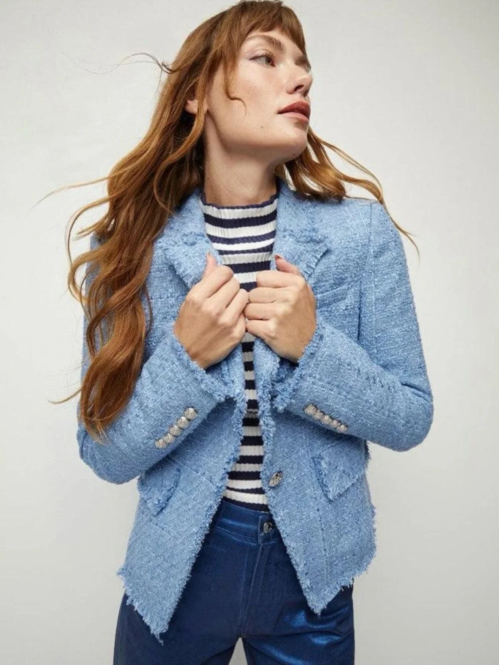 Veronica Beard Hosanna Tweed Dickey Jacket